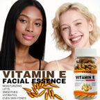 Vitamin E Deep Moisturizing Capsule Essence, hydrates and smooths the skin, contains plant squalane, vitamin C, and deep moisturizing and brightening skin essence (0.4g x 90 capsules)/bottle - 1 bottle