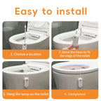 Smart Motion Sensor Toilet Light, USB Rechargeable LED RGB Night Light for Bathroom
