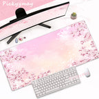Pink Cherry Blossoms Mousepad Home Computer Table Large Pc Mouse Pad Art Sakura Keyboard Mause Rug Desk Mat Office Accessories