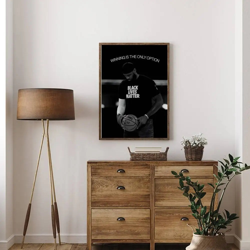 Athlete Inspirational Quotation Poster Home Gym Football Basketball Prints Wall Stickers Paintings for Home Living Room Decor