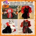 Halloween Dog Costumes Vampire Cape, Pet Cats Cosplay Costume Funny Clothes Cloak, Dog Mantle Apparel for Halloween Party