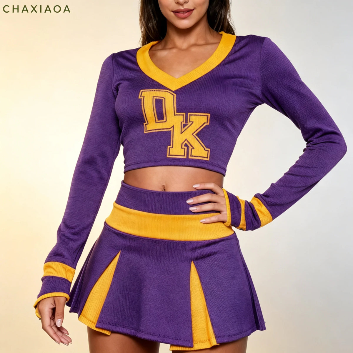 Women Cheerleader Megan Fox Jennifer’s Cosplay Costume Cheerleading Outfit Crop Top Skirt Set Halloween Party Stage Performance