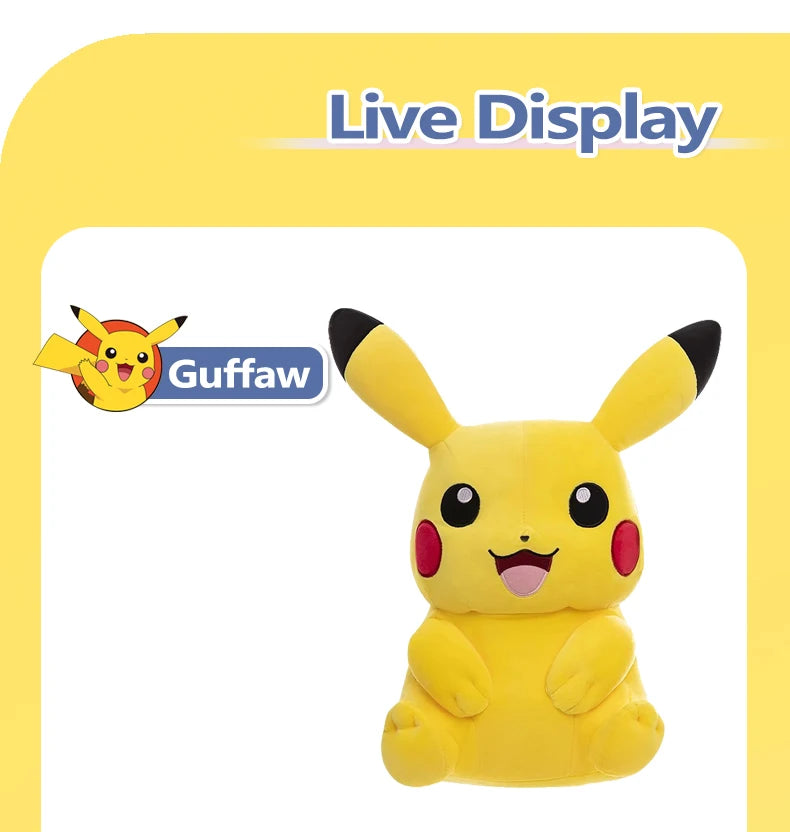 Large Original Pokemon Pikachu Stuffed Plush Toys Plushie Soft Animal Kawaii Anime Doll Throw Pillow Birthday Gift For Kids Baby
