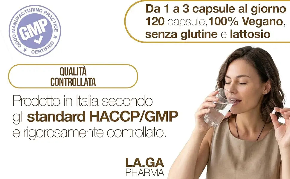Magnesium Bisglycinate 120 Capsules with Vitamins B1, B5, and B6 for Fatigue | Supports the Nervous System, Muscles, and Energy Metabolism. 4 Months. Vegan, Gluten-Free and Lactose-Free, Made in Italy