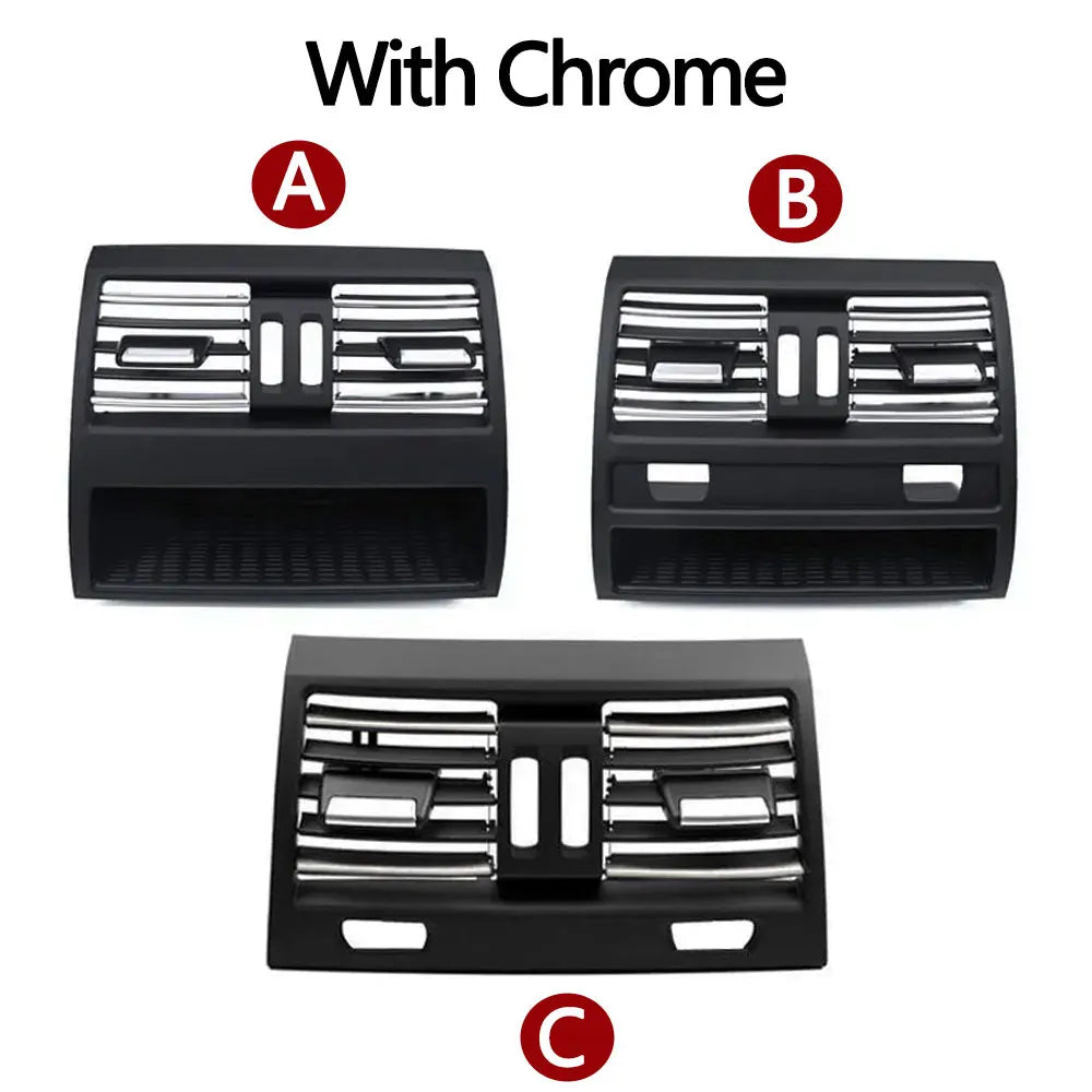 LHD RHD Car Front Rear Air Conditioning Chromed AC Vent Grille Outlet Cover Panel For BMW 5 Series F10 F11 F18 520i 523i 525i