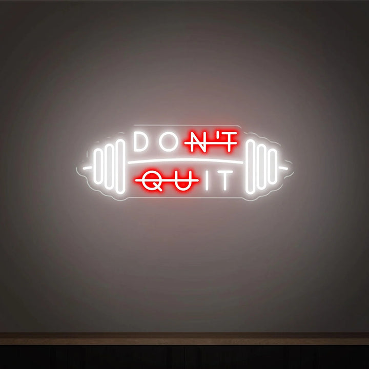 Don't Quit Neon Sign, Custom Home Gym Decor Neon Sign,Gym Motivational Quotes Wall Fitness Decor ,Personalized Business Sign