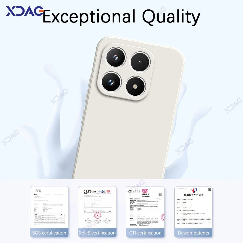 Original Mobile Phone Cases for Xiaomi 17 Xiaomi17 5G 6.3" 360 Soft Luxury Square Liquid Silicone Back Cover Waterproof Bags