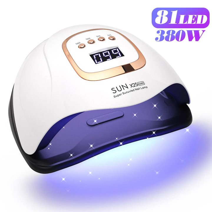 SUN X25MAX 81LED UV Lamp for Nails Drying Quick Curing All Gel Nail Polish Professional Powerful UV Light Dryer Manicure Salon