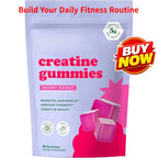 Protein Gummies with Whey Creatine Collagen 12g Protein Muscle Support Energy Nutrition Sugar Free Fitness Supplement 60 Gummies