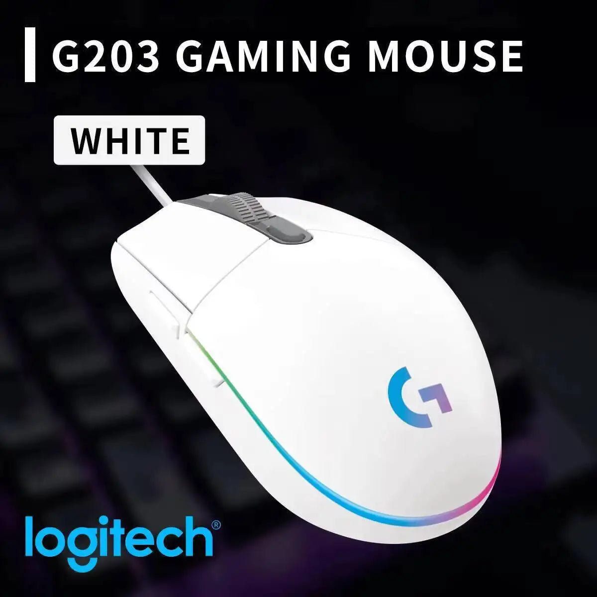 g102 Logitech G102/g203/g402 Logitech G102 Wired Gaming Mouse, Adjustable 200-8000 DPI, Comfort Grip, RGB Backlit for PC Laptops