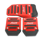New 2Pcs/3Pcs/set Universal Non-Slip Aluminum Manual Transmission Car Pedal Cover Set Kit Pedali Red/Blue/Silver Car Accessories