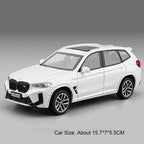 Scale 1:32 M4 X3M Toy Car Model Pull Back Music Light Doors Opened Miniature Vehicle Metal Diecast Models Kids Educational Gifts
