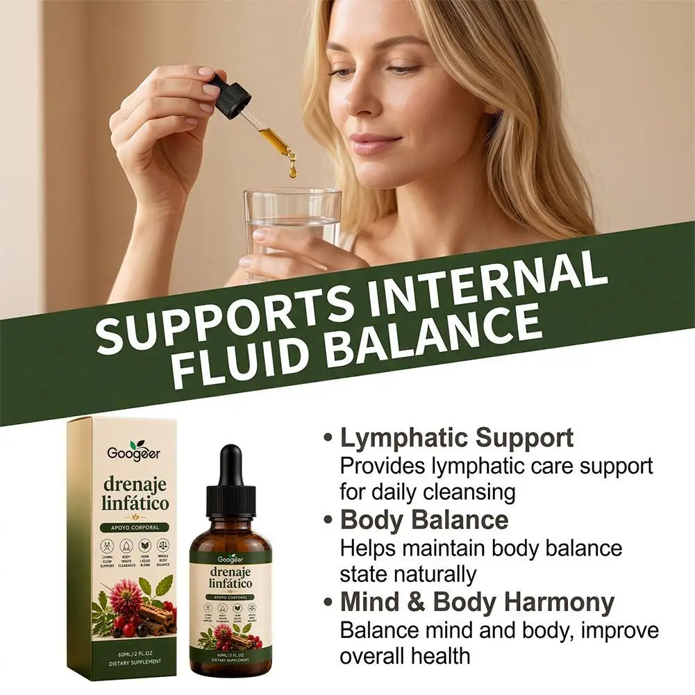 60ml Lymphatic Herbal Drops 60ml Natural Plant‑Based Dietary Supplement Body Wellness Support for Daily Body Balance Care
