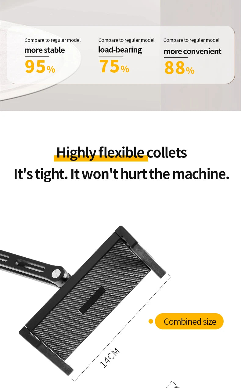 Adjustable Tablet and Phone Wall Mount Long Arm 360 Degree Rotating Holder