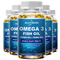 Alxfresh Wild Caught Omega 3 Fish Oil– 120/60 Soft Gels –3600mg High EPA 1300mg DHA 900mg Non-GMO Gluten Free Dietery Supplement