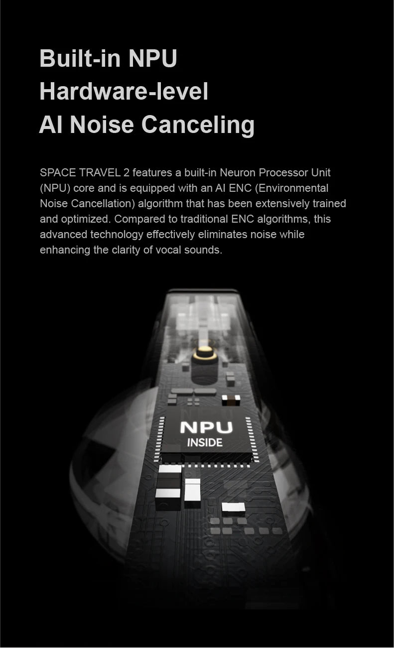 MOONDROP Space Travel 2 TWS Wireless Earbuds Bluetooth 6.0 ANC HiFi Low Latency Game Mode