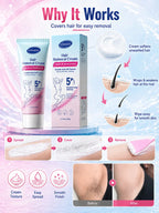 Hair Removal Cream Body Hair Remover Gentle Depilatory Cream Moisturizing Smooth Skin Care for Women Men Legs Arms Underarm Dail