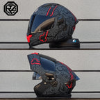 ORZ Personalised Motorcycle Full Face Helmet Men Women Fashion Dual Lens Helmets Motocross Racing Modular Flip Up Casco Moto