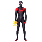BEAST KINGDOM Spider Miles Morales Cosplay Halloween Jacket Bodysuit Mask Party Costume Suits Spider Miles Fantasy for Unisex
