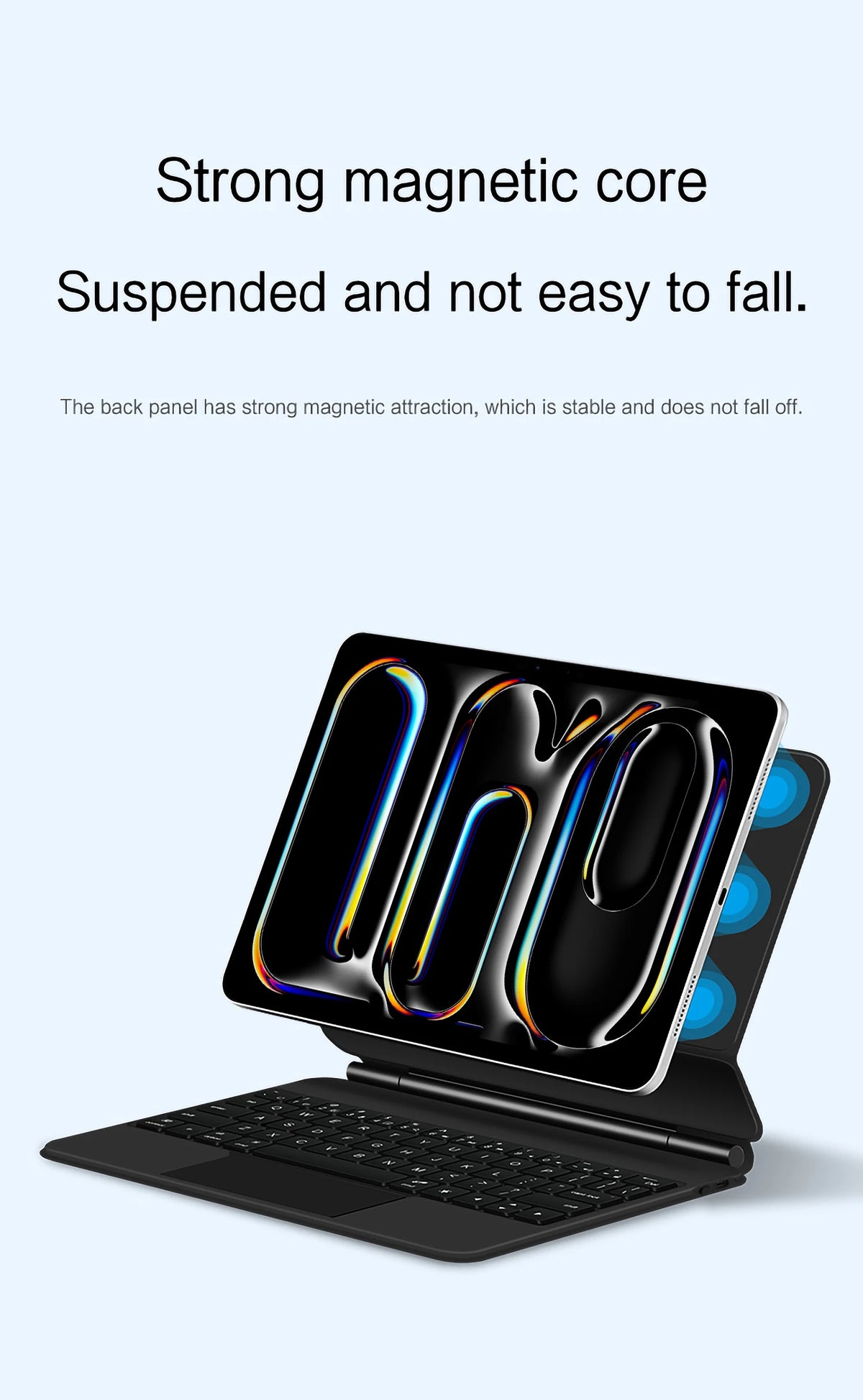 Magnetic Magic Keyboard for iPad Pro 13 M4 2024 M5 2025 13" Case for iPad Pro 11 M4 M5 11" Floating Stand Wireless BT Keyboard