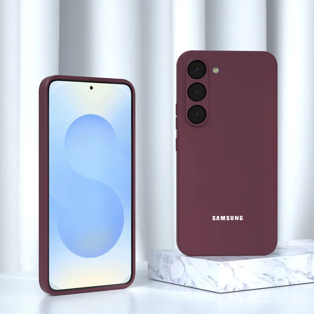 Original For Samsung S26 S25 S24 Case Soft Liquid Silicone Phone Back Cover For Galaxy S26 S25 S24 S23 S22 S21 Plus Ultra FE