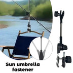 Fishing Umbrella Holder Sunshade Clamp 360 Degree Adjustable Bracket for 7-40mm Pole Outdoor Beach Camping