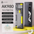 AJAZZ AK980 98% Mechanical Keyboard Gasket Mount Hot Swappable Wireless RGB Multi-Layer Foam Dampening PBT Keycaps
