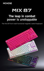 Mchose Mix87 Magnetic Swtich Keyboard Wired Gaming Keyboard 8K+256K Esport 0.08ms Low Latency E-Sports Custom Gamer Accessories