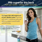 Hydrogen Water Tablets Magnesium 12 PPM H2 Molecular Hydrogen Effervescent Tablets for Drinking Water Energy Wellness 90 Tablets
