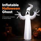 Large Inflatable Halloween Ghost Decor, Standing Ghost Yard Decoration, PVC Outdoor Lawn Garden Halloween Party Display Prop
