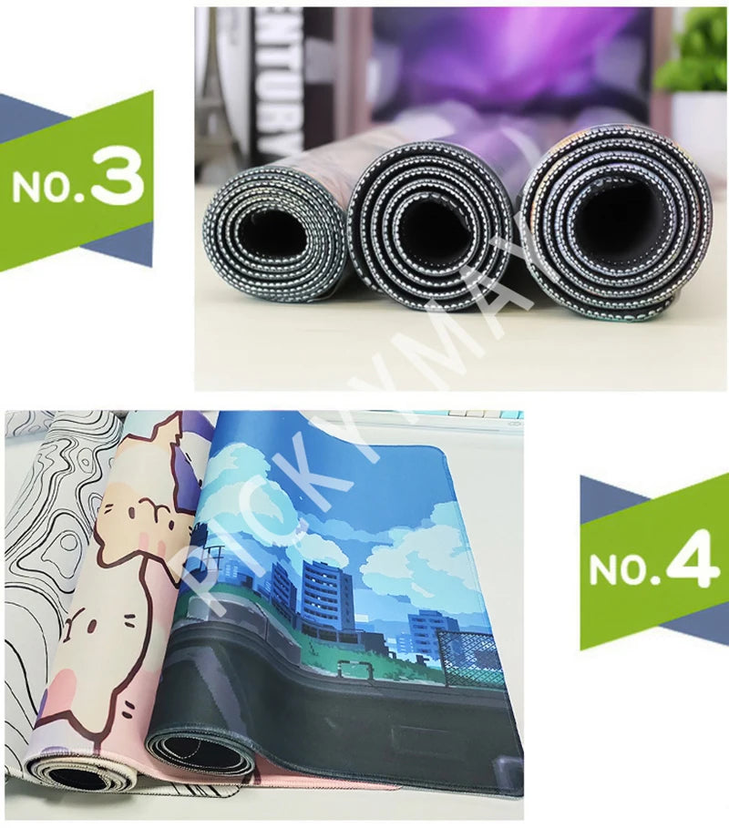 Gaming Mousepads Mousepad Black Cat Large Mouse Mat Office Desk Pads Non-Slip Rubber Gamer Mouse Pad Big Keyboard Mats