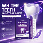 Purple Teeth Whitening Strips 30 Minutes Oral Cleaning Removal Gel Improve Dental Yellowing Oral Care, for With Shade