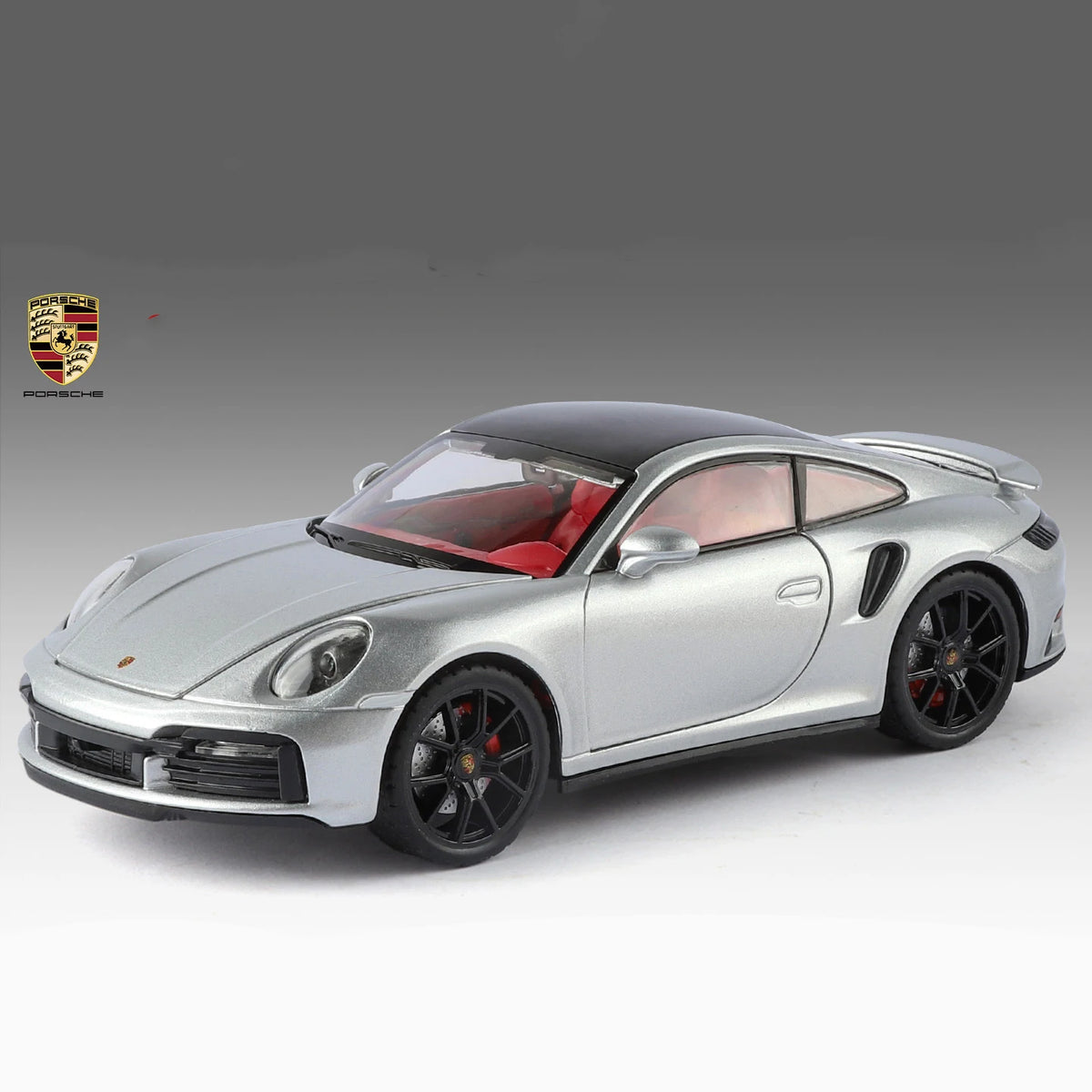 1:24 Porsche 911 992 Turbo S Alloy Sports Car Model Diecast Metal Racing Vehicles Car Model Simulation Sound Light Kids Toy Gift