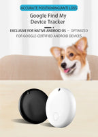 Smart GPS Tracker Works With google find my device tracker Pet Kids Luggage Key Tracking Global Accurate Positioning Bluetooth