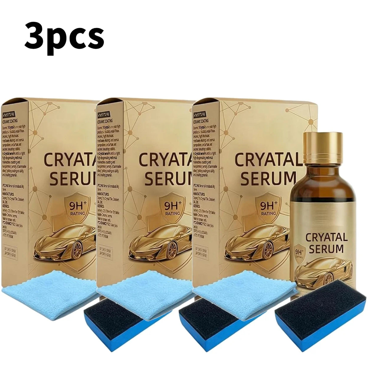 9H Ceramic Coating Kit for Car 100ml Graphene Crystal Serum Hydrophobic Anti Scratch High Gloss Paint Protection DIY