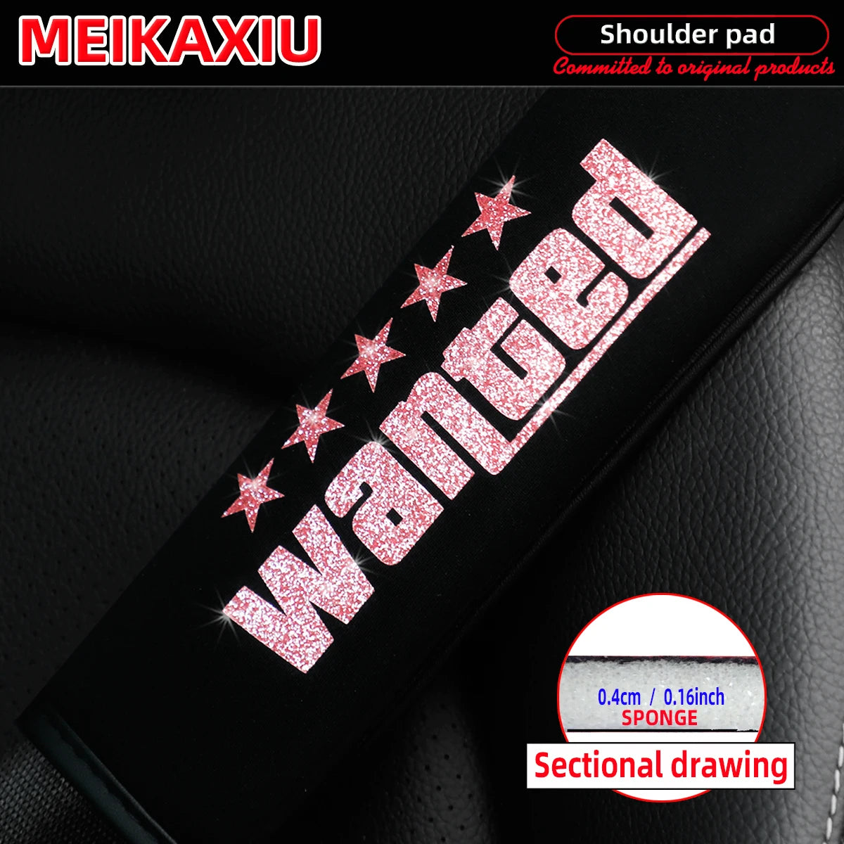 WANTED: Breathable Fabric Car Shoulder Cover with Safety Belt Decoration. New Type of Car Accessories for Women.