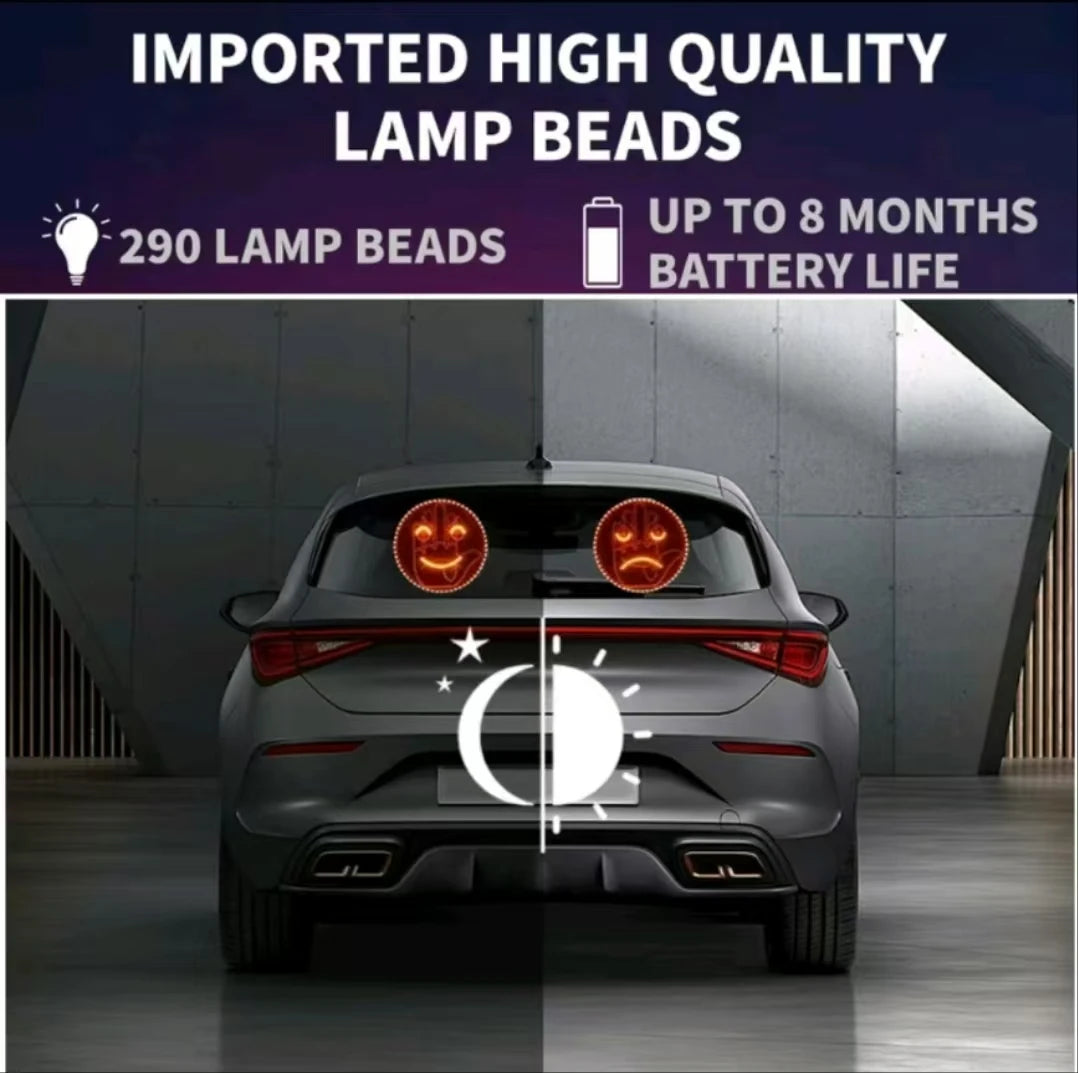 Car Gesture LED Light – Funny Road Rage Expression Lamp with Remote