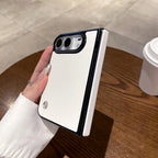 Premium Luxury Skin Feel Phone Case For iPhone Dou18 Fold Ultra Slim Smooth-touch PU Leather + PC Shockproof Protection Cover