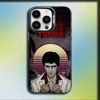 Movie S-Scarfaces Tony M-Montana Phone Case For iPhone 16,15,14,13,12,11,Mini,Pro,SE,MAX Gray Matte Silicone Black Cover