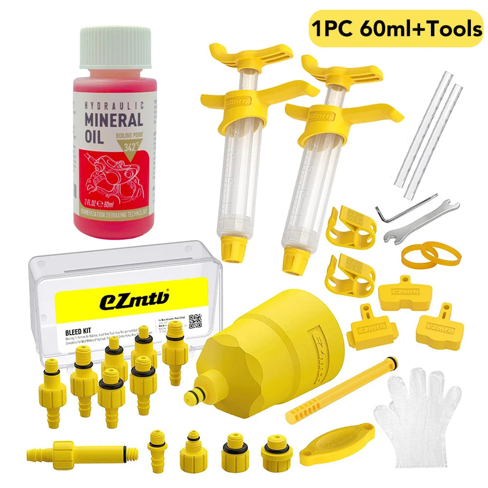 Bicycle Brake Mineral Oil 60ML Bike Hydraulic Disc Brake Oil Bleed Kit For SHIMANO TEKTRO SRAM NUTT Series Brake Repair Tools