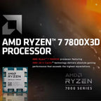 AMD Ryzen processor 7 7800X3D 8 cores 16 thorns R7 7800X3D CPU 4,2 GHz 5 nm 96 Mo 120 zenw DDR5 MHz MHz supply am5cpu game without fan