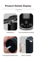 Water Dispenser Water Pump Electric Bottle Pump Mini Portable Water Pump Usb Foldable Household Automatic Water Dispenser