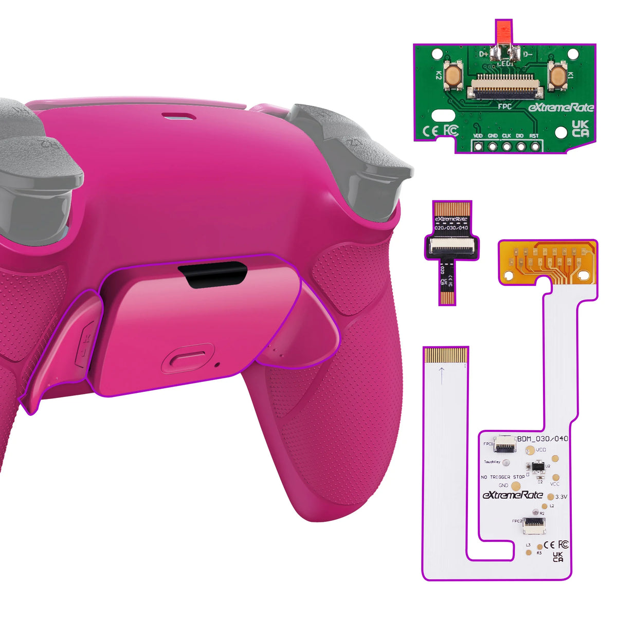eXtremeRate Back Paddles Programable RISE V3 Remap Kit for ps5 Controller BDM-030/040/050, Upgrade Board Back Shell Back Button
