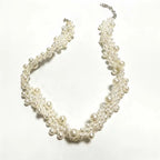 Elegant Imitation Pearls Necklace For Women Vintage Geometric Clavicle Chain Necklace Wedding Bride Jewelry Accessories