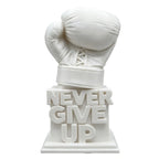 3D Printed "Never Give Up" Boxing Glove Figurine Inspirational Desk Decor Motivational Sculpture for Office Home Gift Birthday