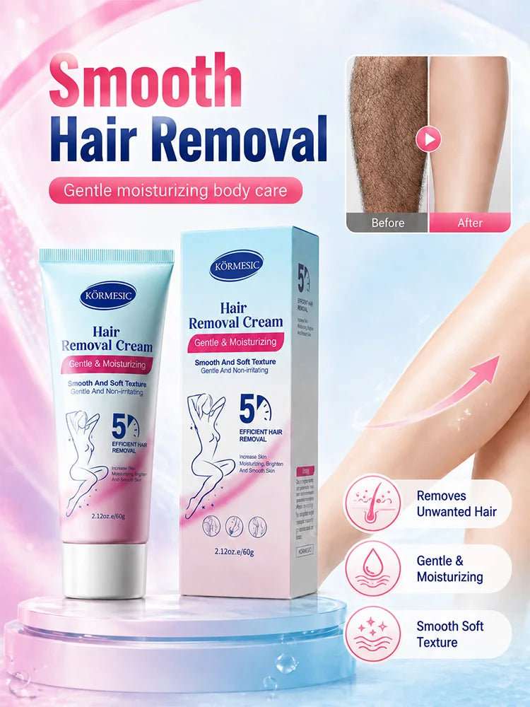 Hair Removal Cream Body Hair Remover Gentle Depilatory Cream Moisturizing Smooth Skin Care for Women Men Legs Arms Underarm Dail