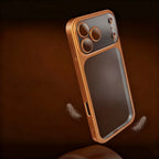 Luxury Plating Matte Ultra Slim Case for iPhone 17 18 16 15 14 13 12 Pro Max Camera Lens Film Protector Frosted Shockproof Case
