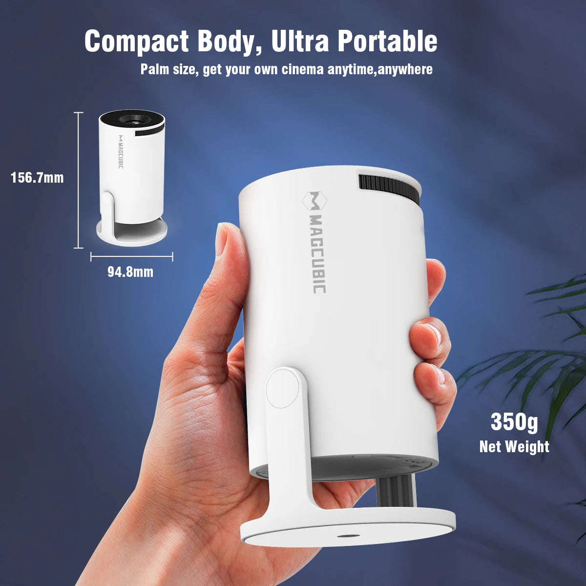 Magcubic HY300 Pro+ 8K Android 14 Portable Projector 8000 Lumens WiFi 6 BT5.4 Outdoor Theater 5W HiFi Speaker 720P HD Supported