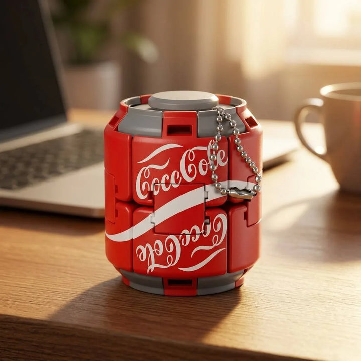 Soda Can Fingertip Slider Fidget Toy Keychain for Stress Relief
