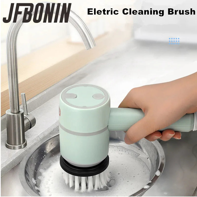 2025 Multi Functional Wireles Electric Cleaning Brush Household Toilet Cleaning Tool Handheld Kitchen Cleaning Brush